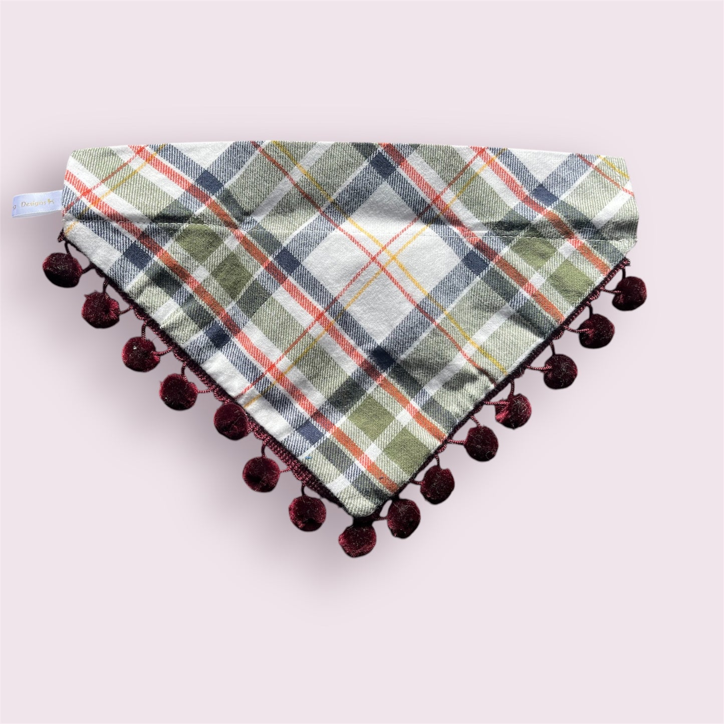 Large Tartan with Pom Poms