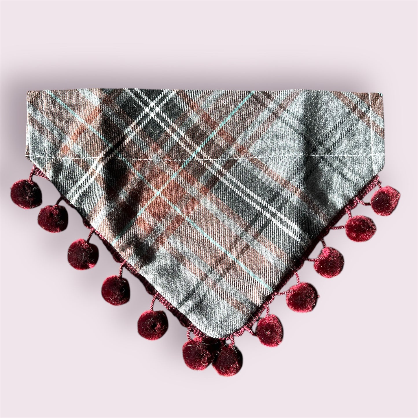Medium tartan with Pom Poms