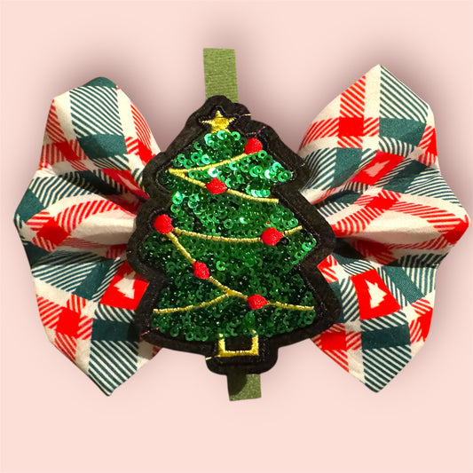 Sequin Christmas tree Bow tie