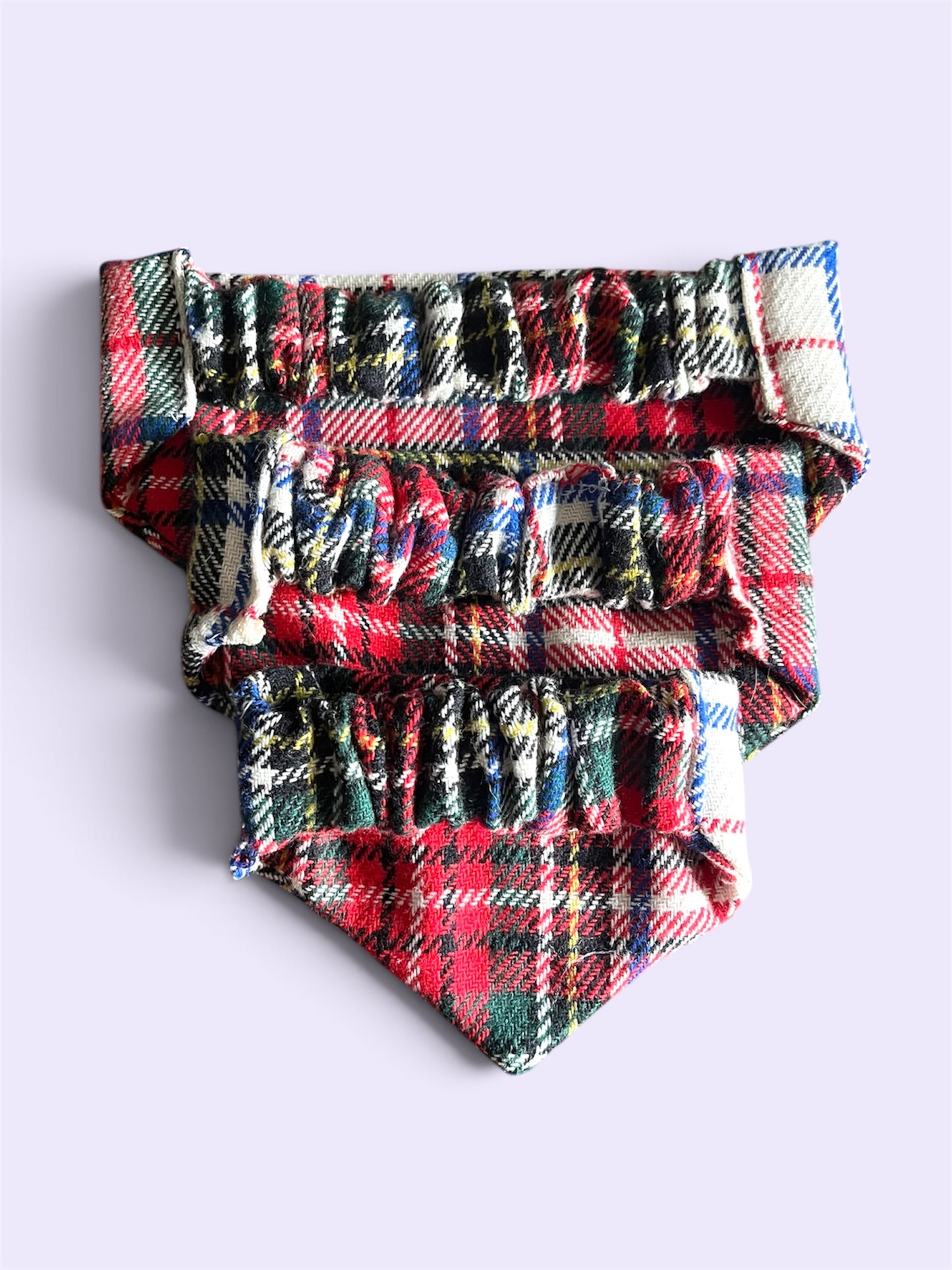 Red highland tartan scrunchie